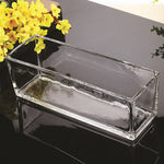 Glass Rectangle Vase Clear (10*10*30)