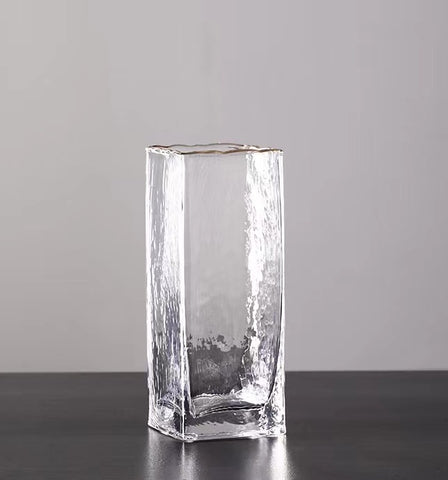 Glass Square Tank Vase S (10*25cmH)