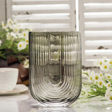 U Shape Vase Grey L (23cmH)