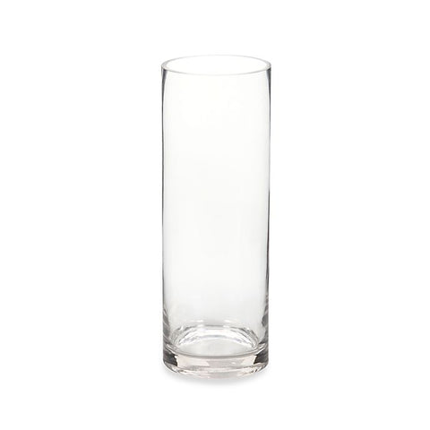 Glass Cylinder Vase Clear (12Dx30cmH)