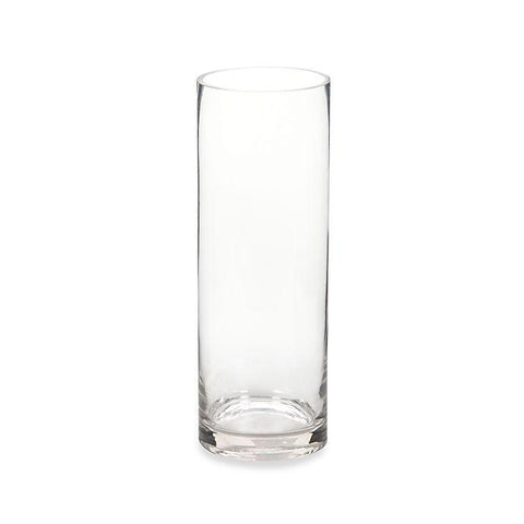 Glass Cylinder Vase Clear (10Dx25cmH)