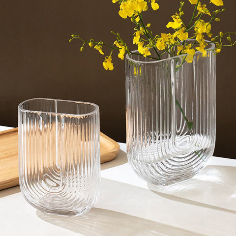 U Shape Vase Clear S (18cmH)