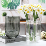 U Shape Vase Grey L (23cmH)