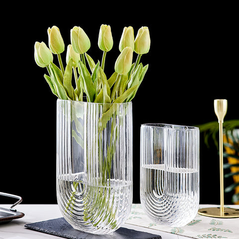 U Shape Vase Clear L (23cmH)