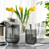 U Shape Vase Grey L (23cmH)