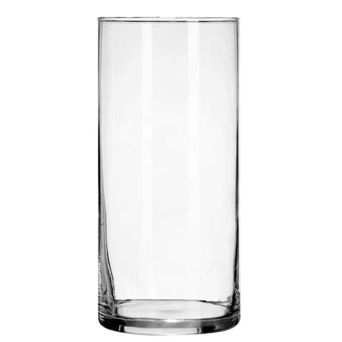 Glass Cylinder Vase Clear (12Dx25cmH)