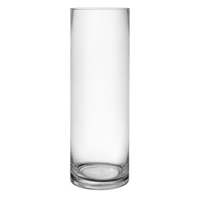 Glass Cylinder Vase Clear (10Dx30cmH)