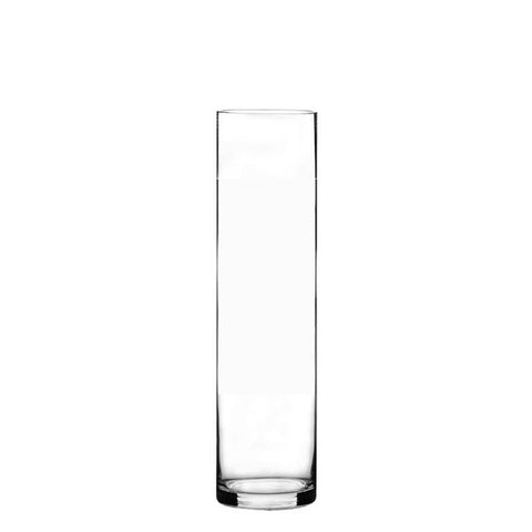 Glass Cylinder Vase Clear (15Dx50cmH)